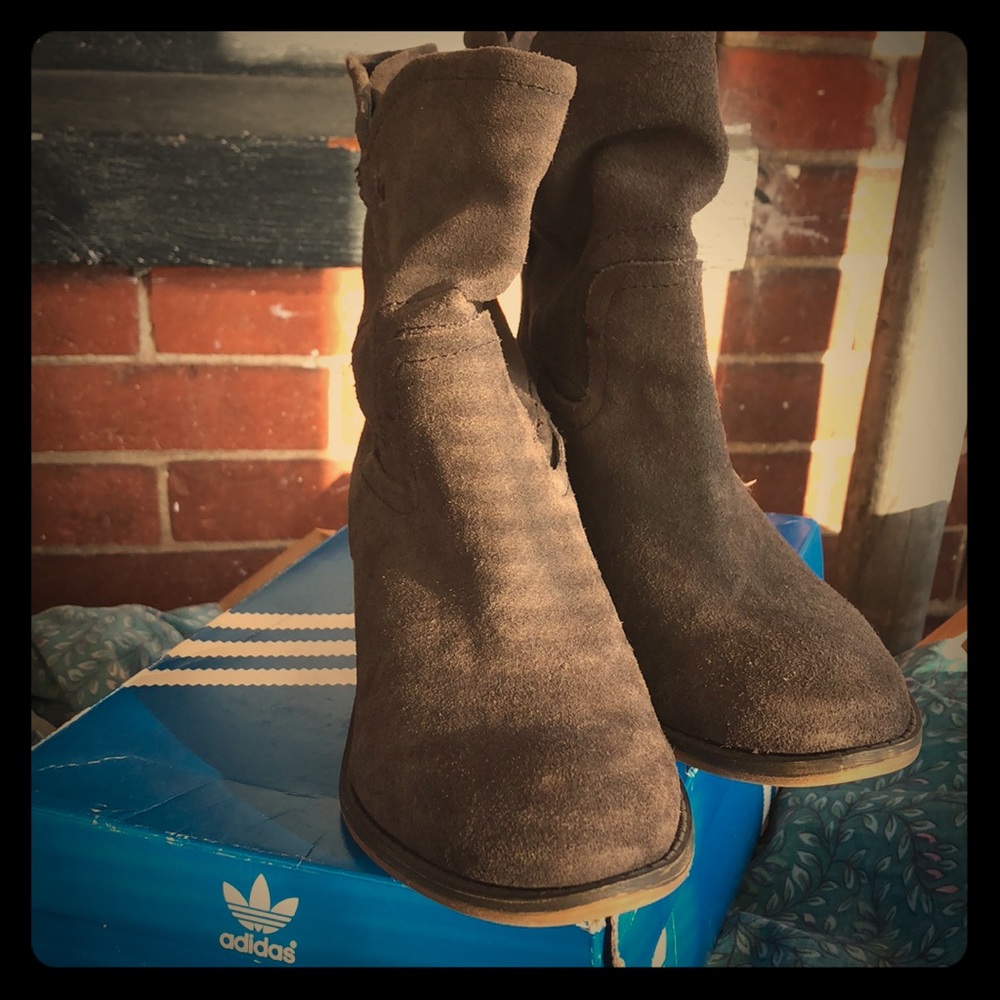 Franco Sarto gray booties from nordstrom.
